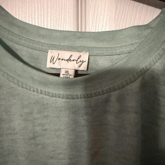 Wonderly Sage Green Short Sleeve Top - Picture 2 of 5